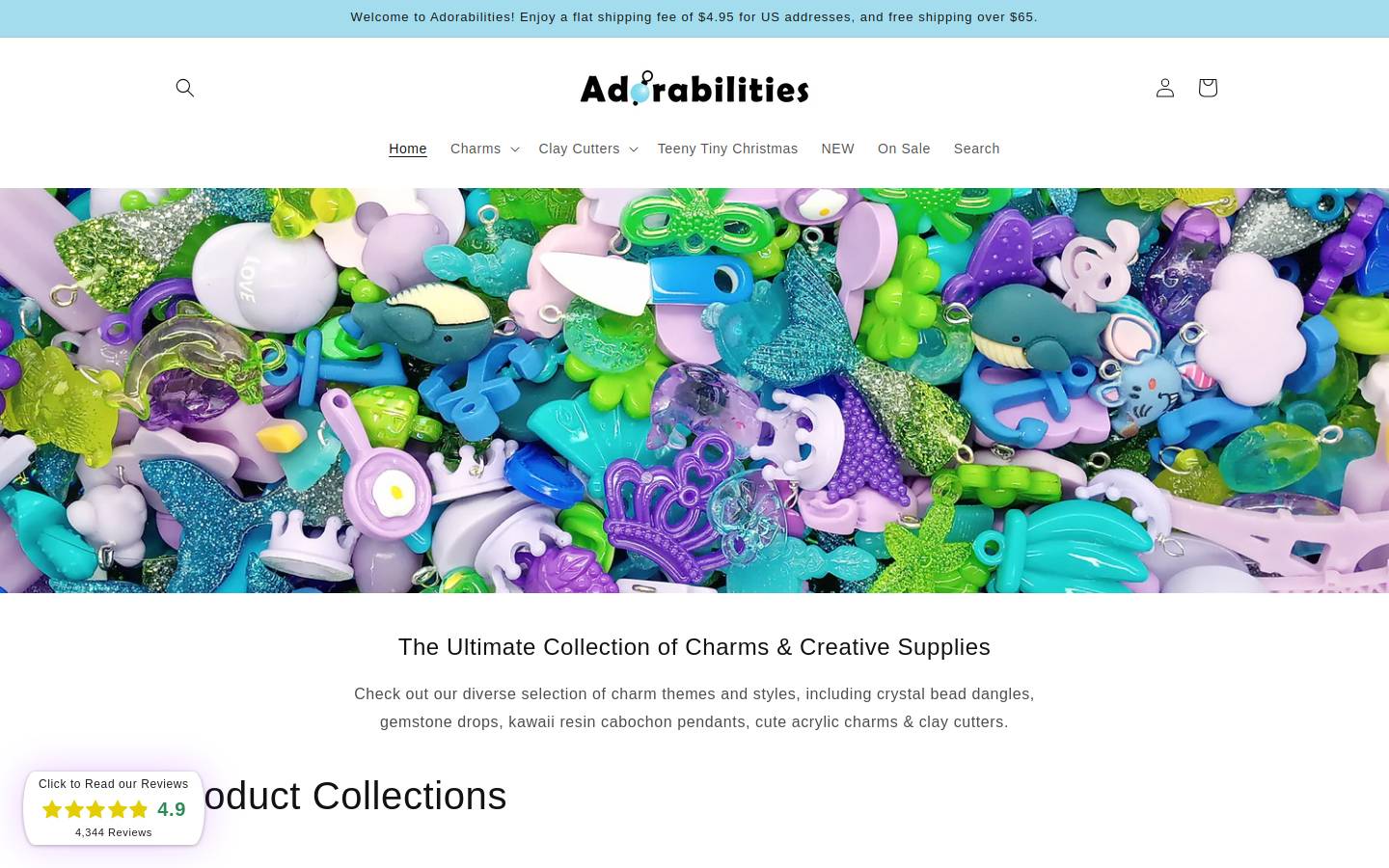 adorabilities.com homepage screenshot