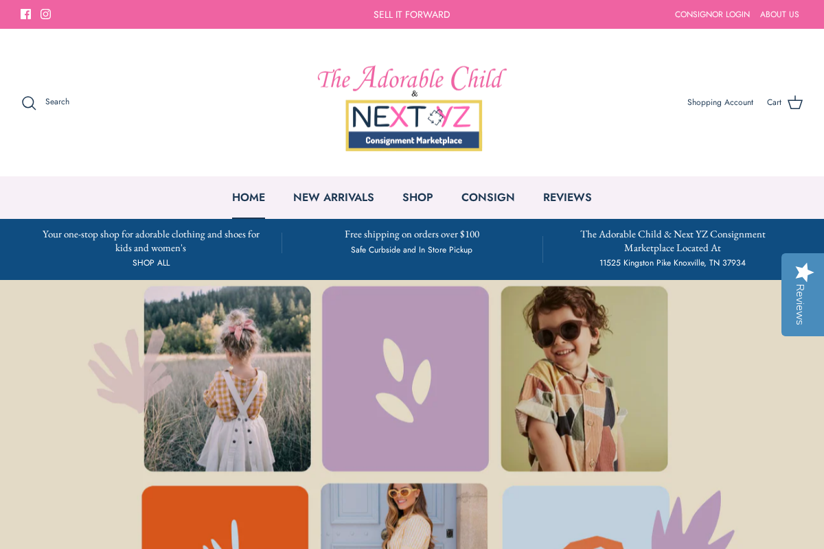 AdorableOnline homepage screenshot