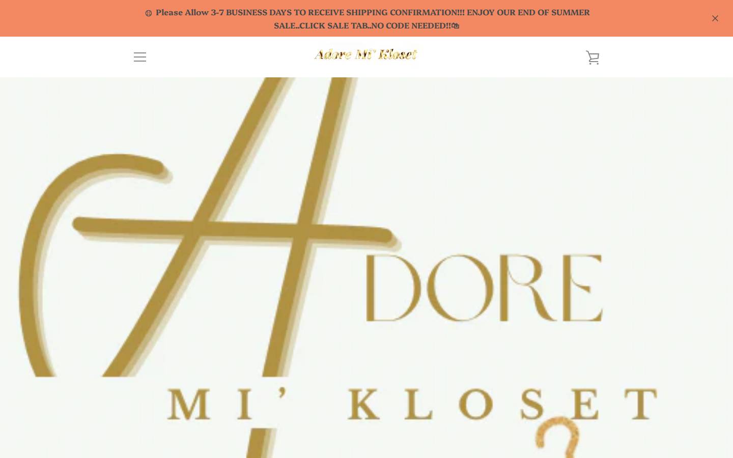 adoremikloset.com homepage screenshot