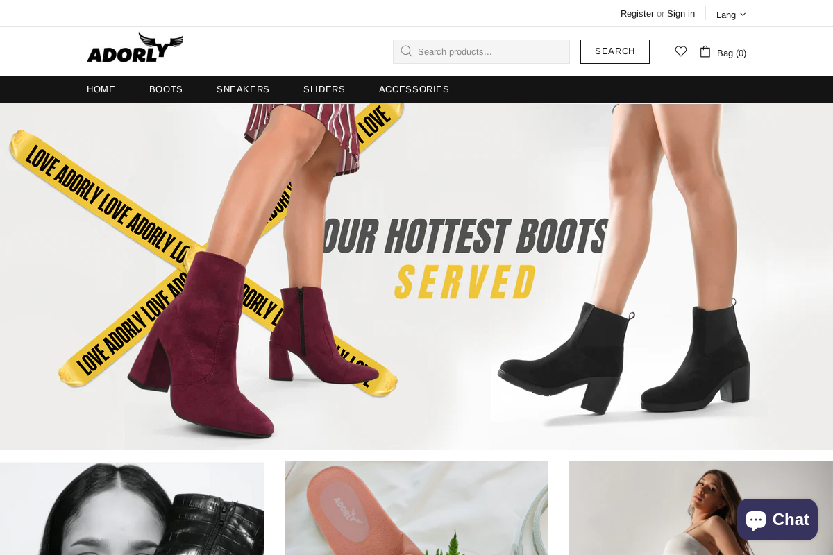 ADORLY | New Collection Online homepage screenshot