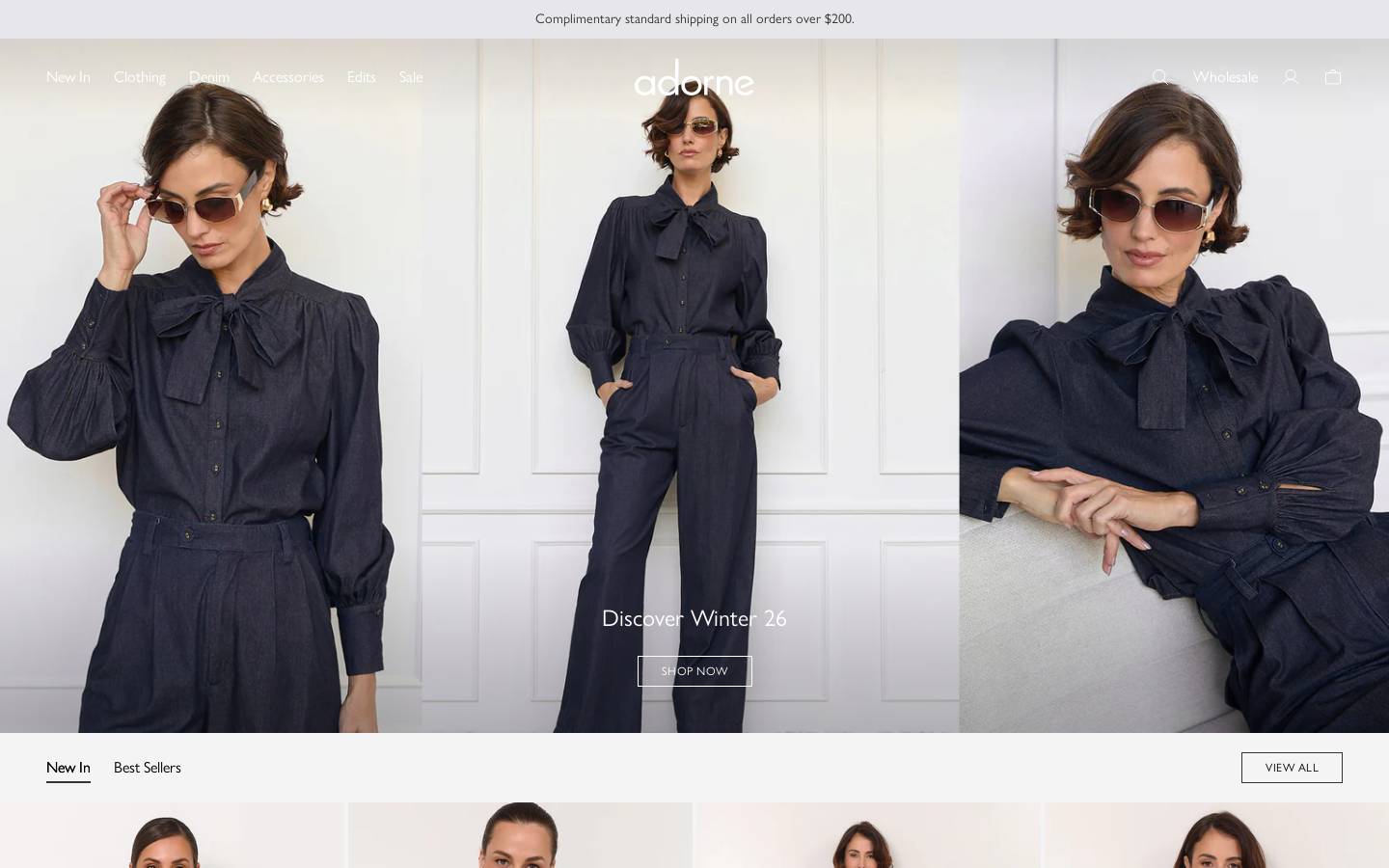 adorne.com.au homepage screenshot