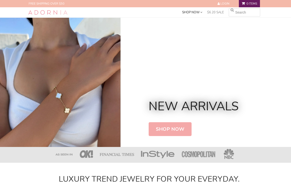 ADORNIA homepage screenshot