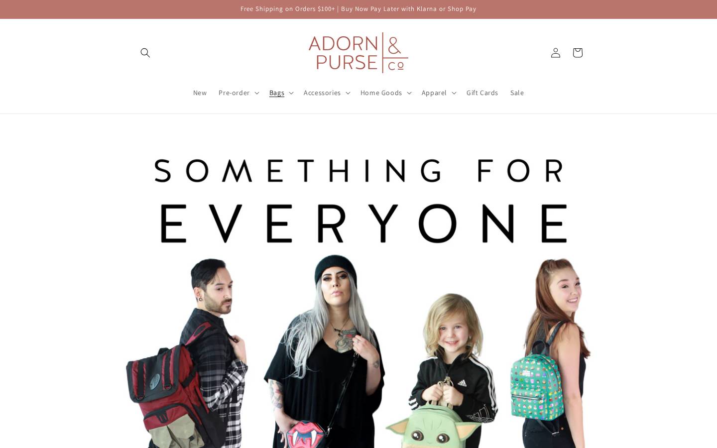 adornpurseco.com homepage screenshot