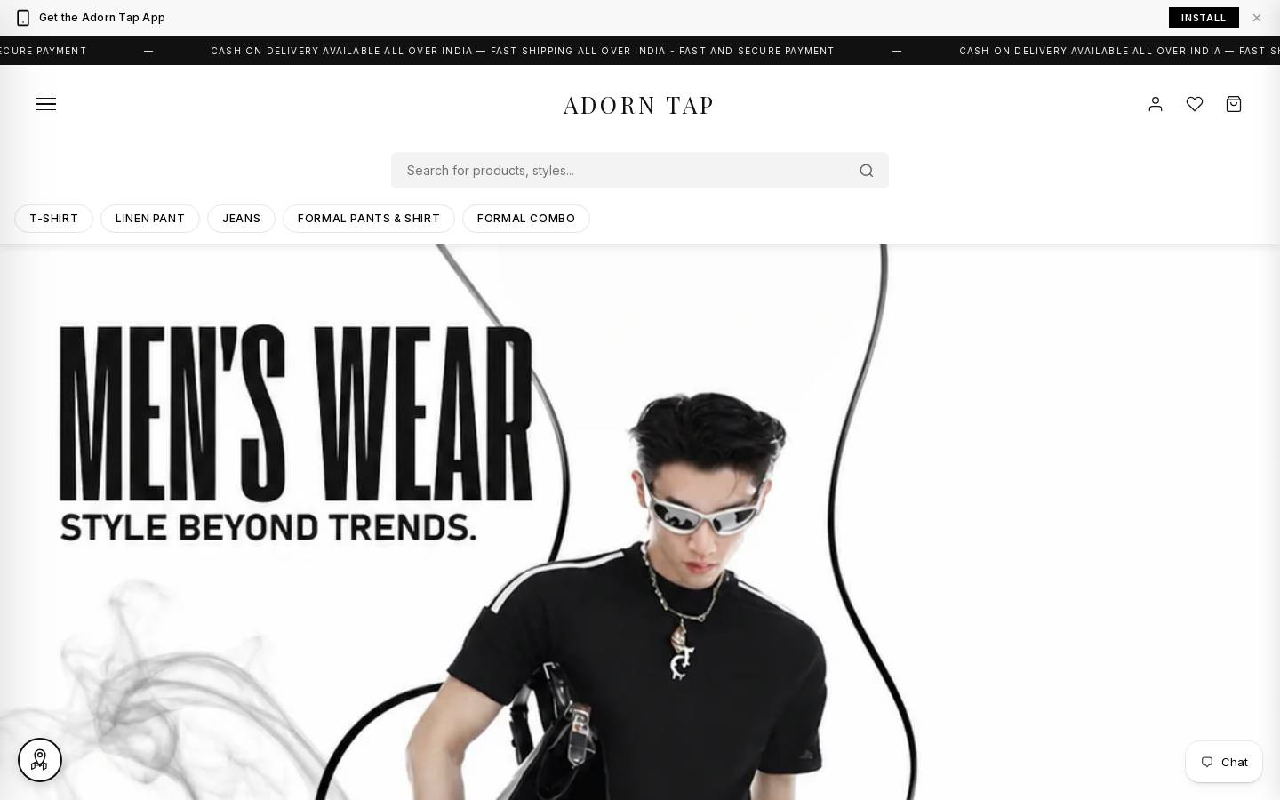 adorntap.com homepage screenshot