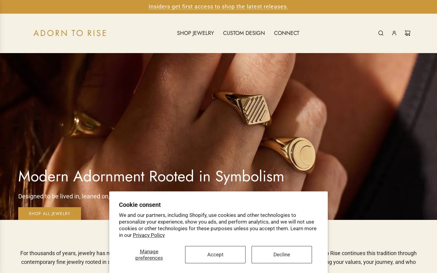 adorntorise.com homepage screenshot