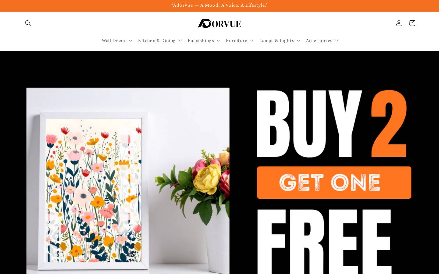 adorvue.com homepage screenshot