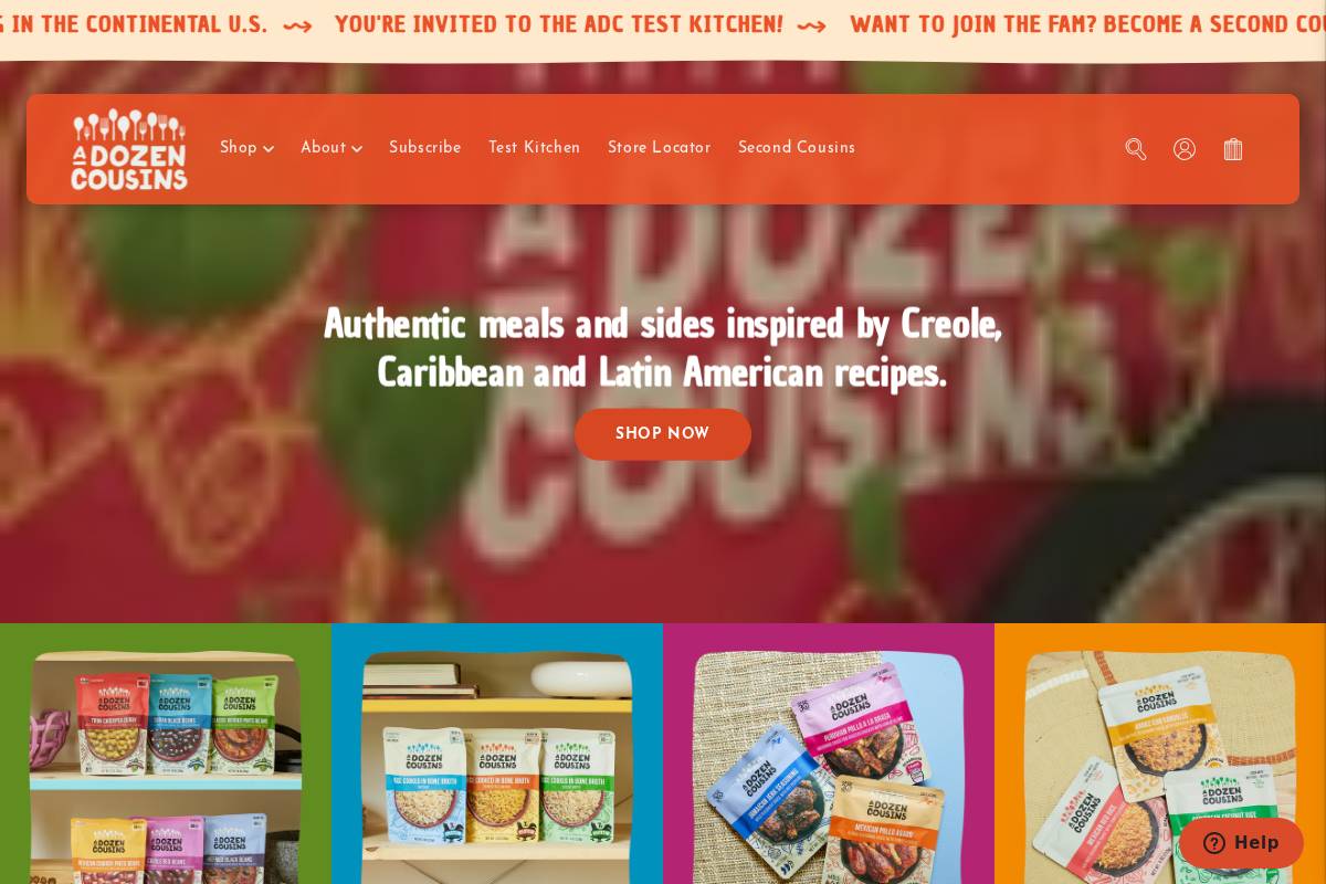 adozencousins.com homepage screenshot