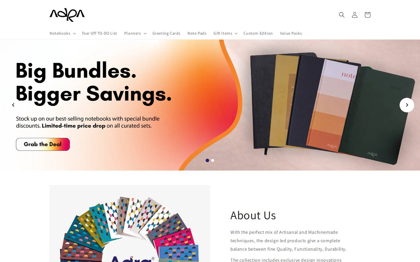 adra.co.in homepage screenshot