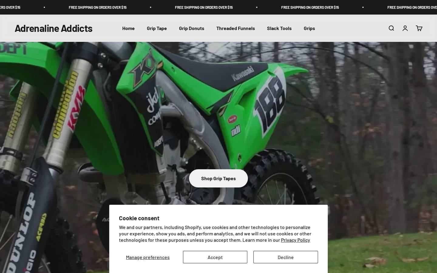 adrenaline-addicts.com homepage screenshot