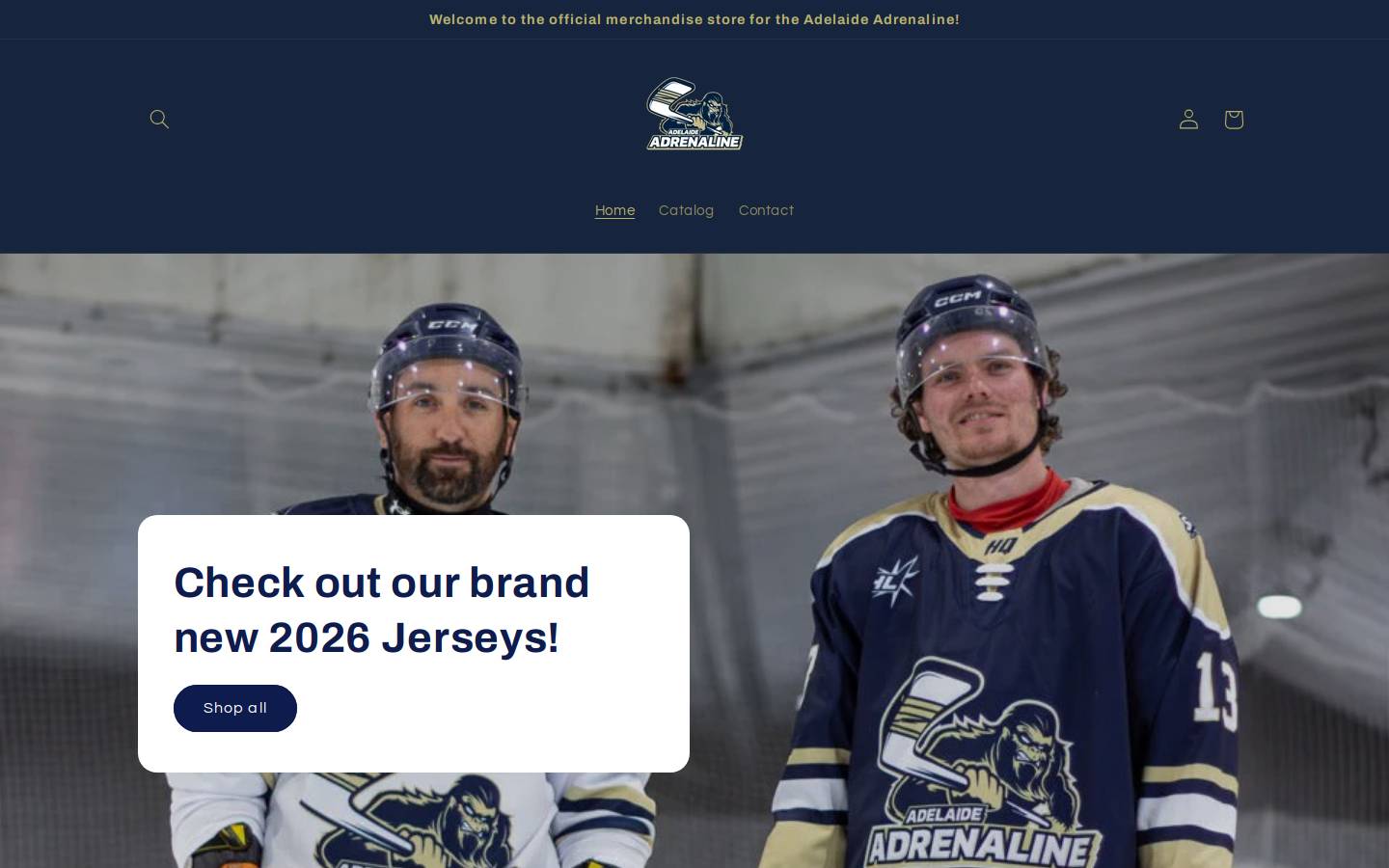 adrenalineshop.com.au homepage screenshot