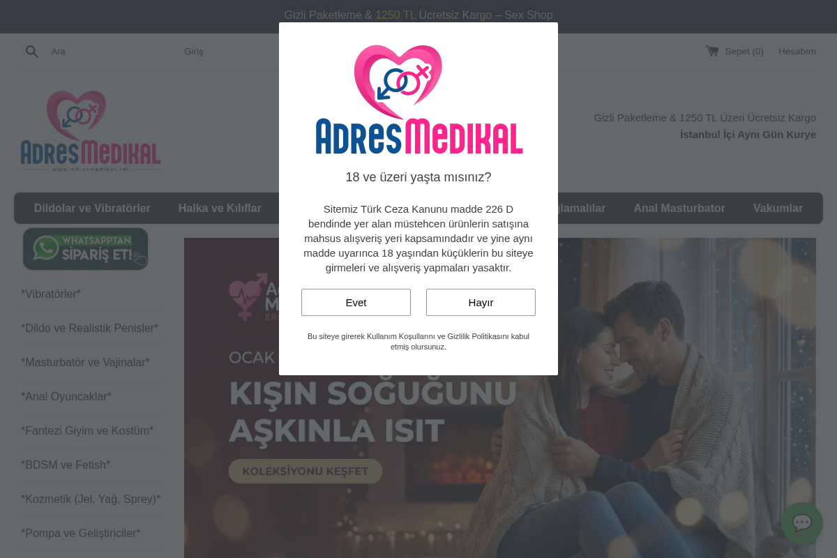 Adres Medikal homepage screenshot