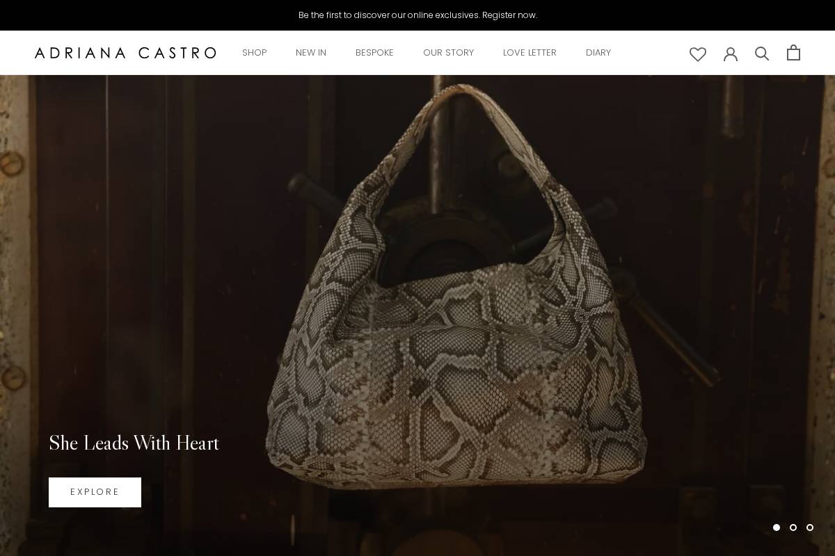 adrianacastro.co homepage screenshot