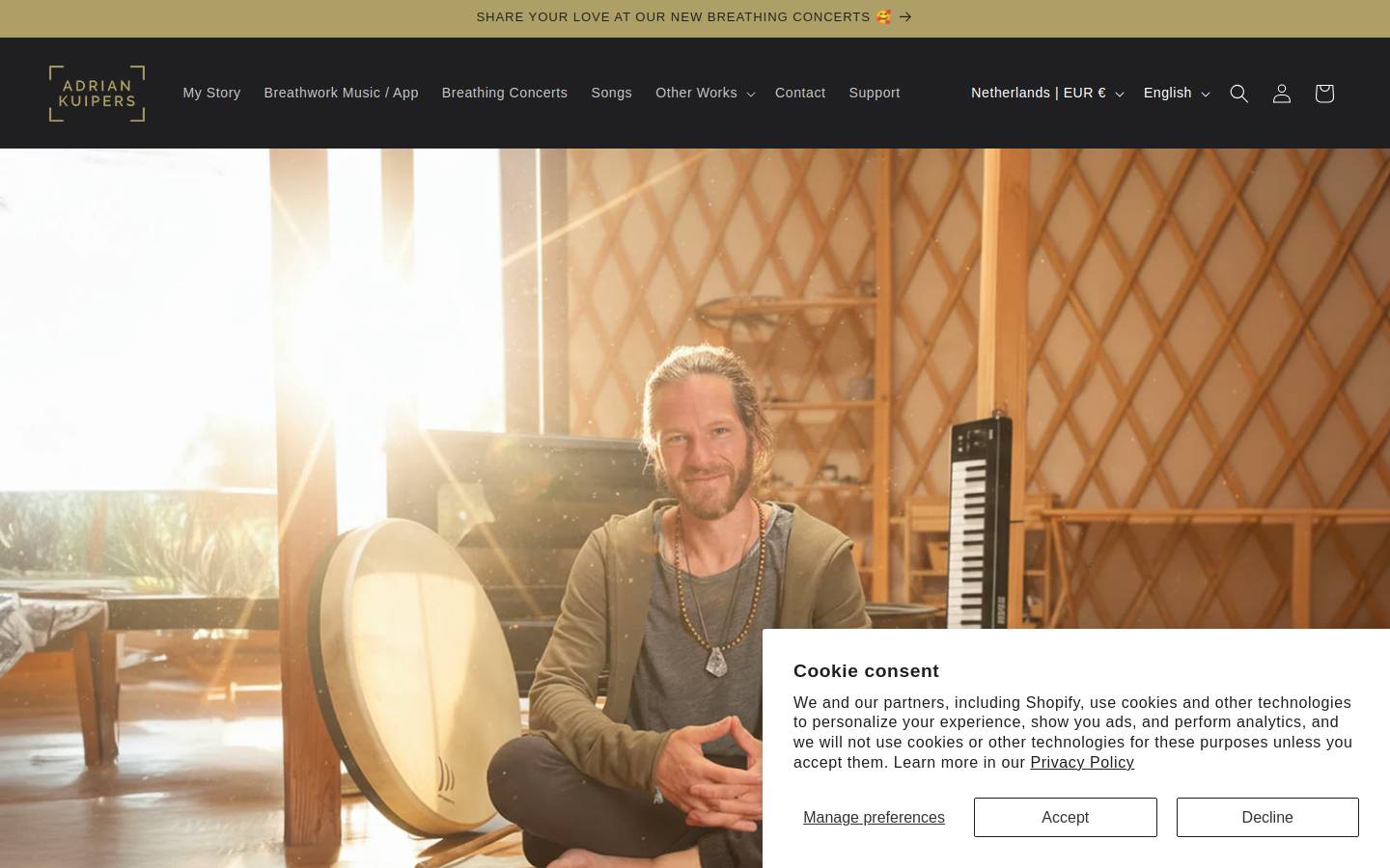 adriankuipers.com homepage screenshot