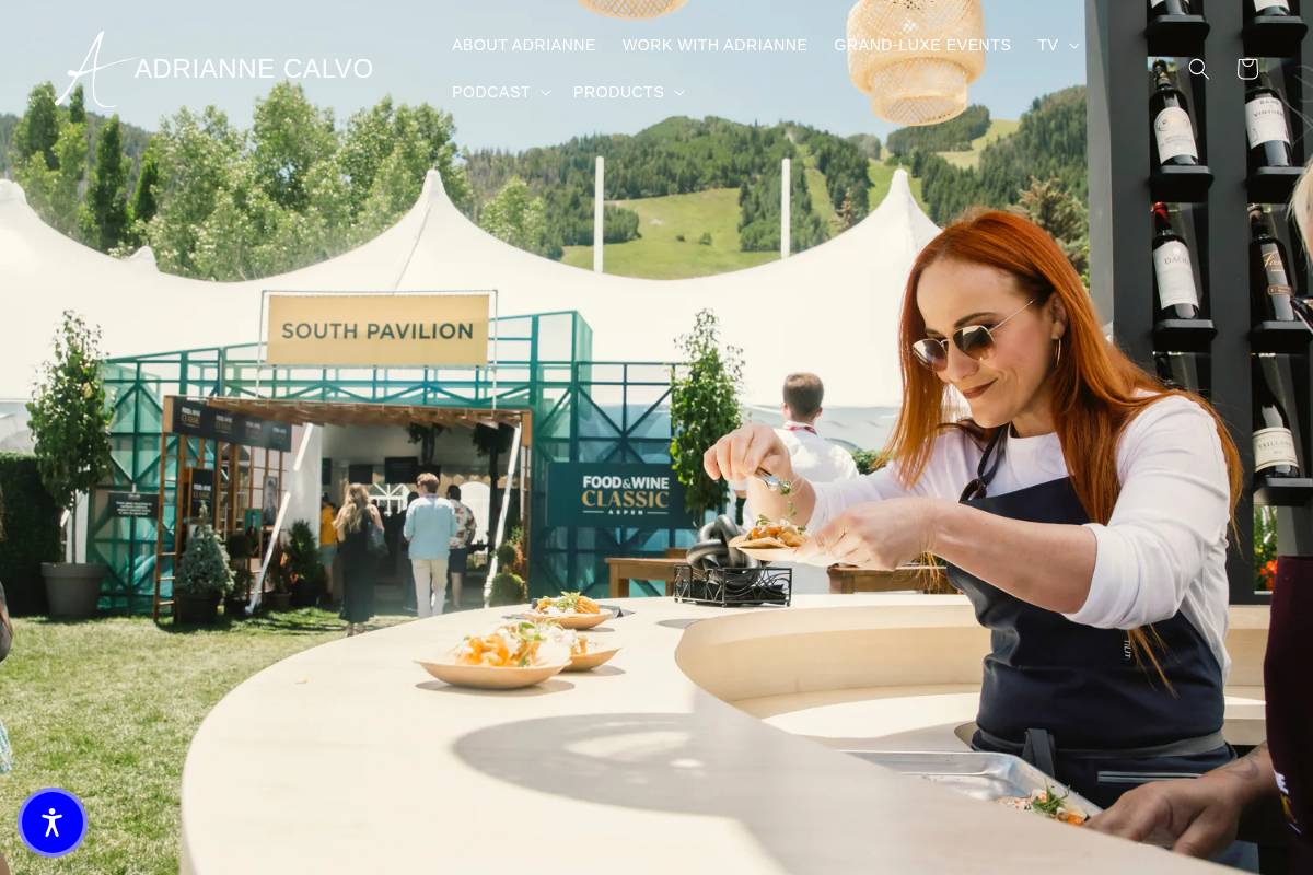 adriannecalvo.com homepage screenshot