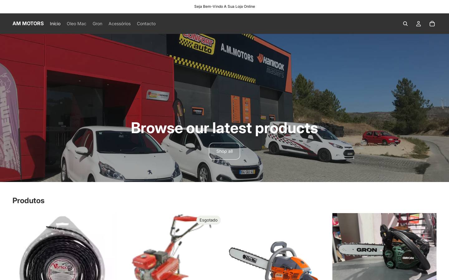 adrianomarciomotors.com homepage screenshot