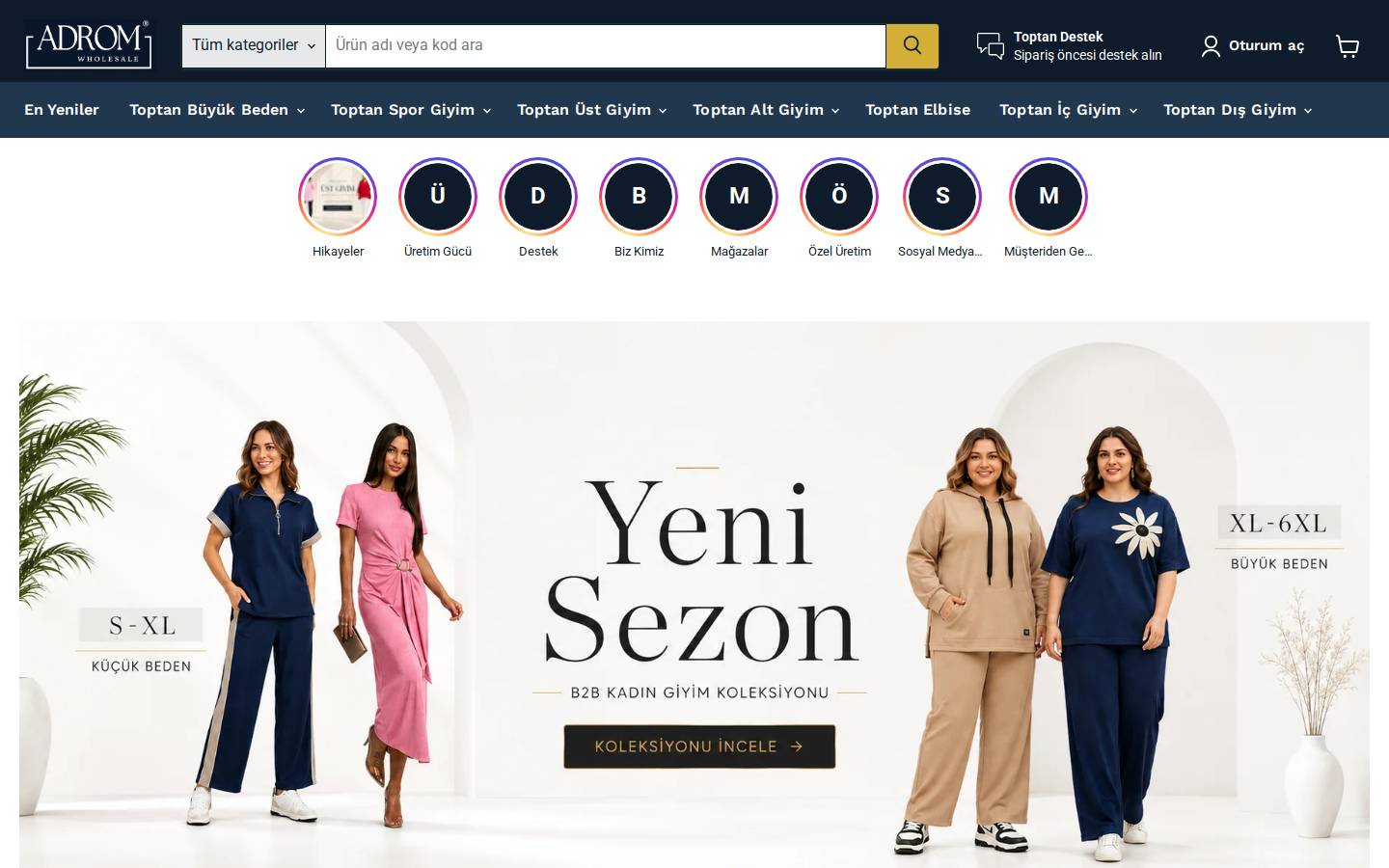 adromfashion.com homepage screenshot