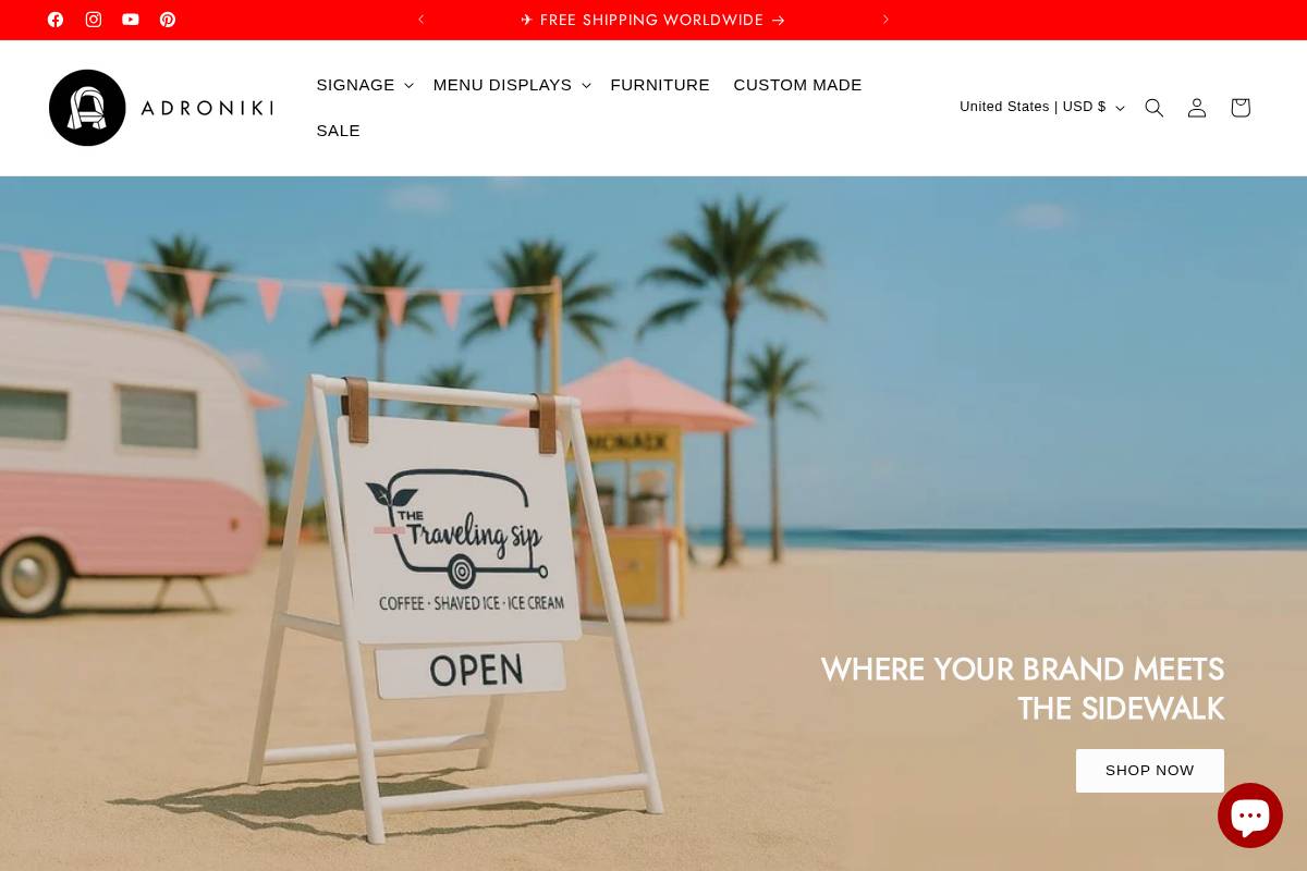 adroniki.com homepage screenshot