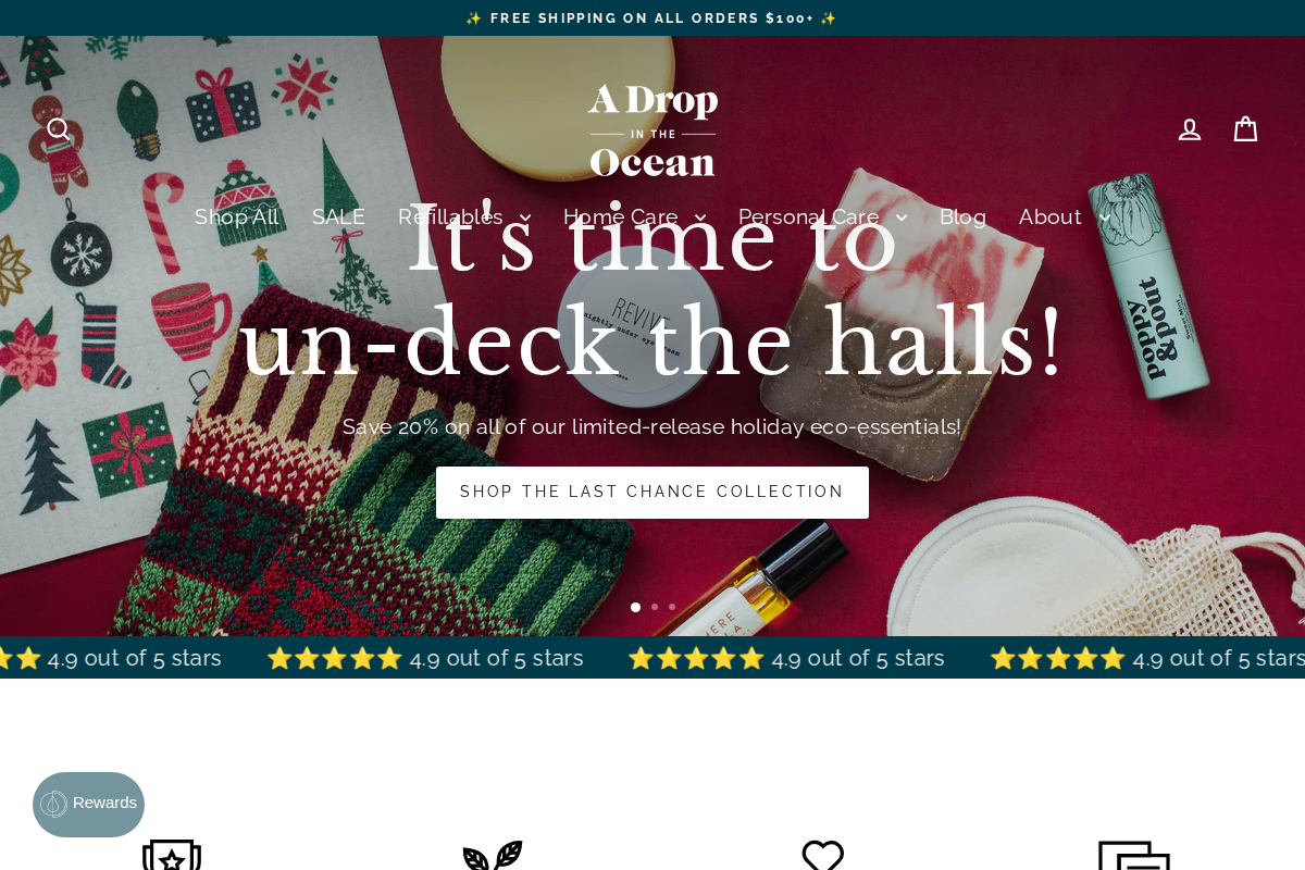 A Drop in the Ocean homepage screenshot