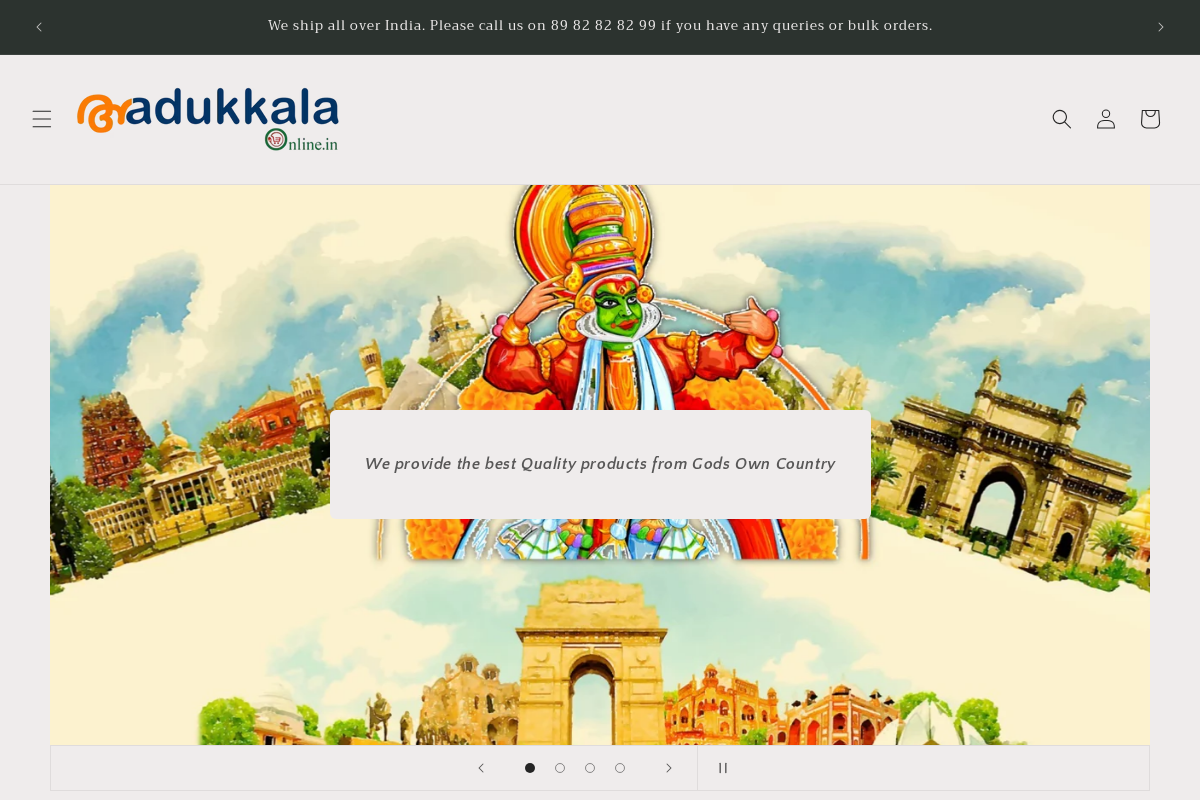 AdukkalaOnline.in homepage screenshot