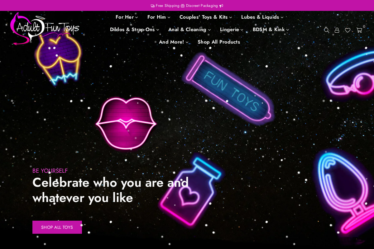 Adult Fun Toys homepage screenshot