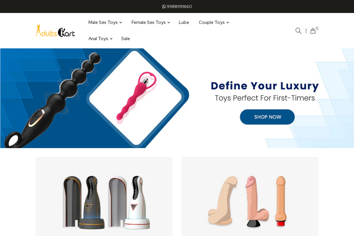 Adultskart homepage screenshot