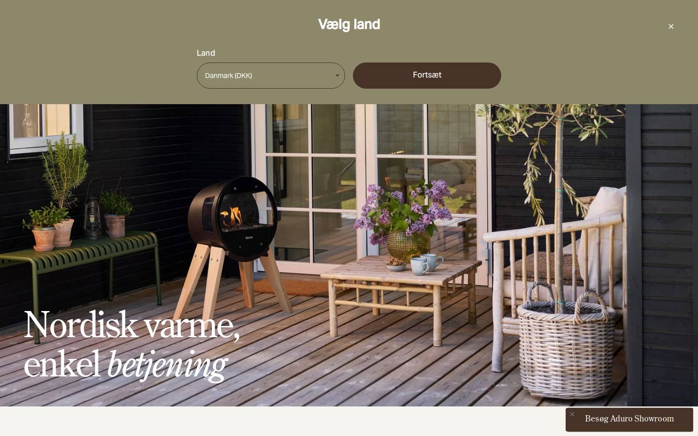Aduro homepage screenshot