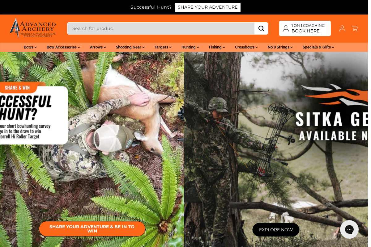 Advanced Archery homepage screenshot