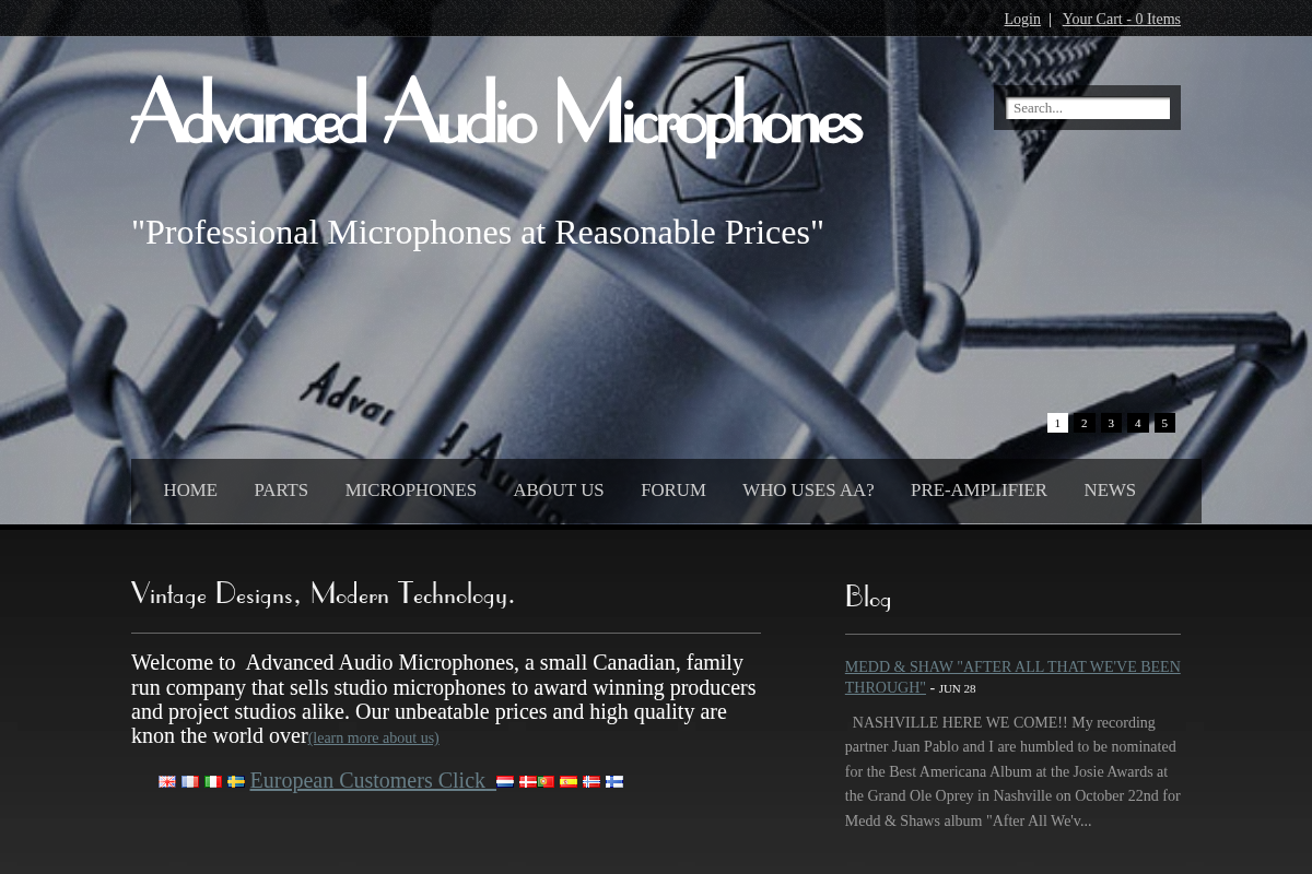 Advanced Audio Microphones - Microphones Recording Professional Affordable Best Studio Voice over guitar vocals vox 87 47 67 251 12 homepage screenshot