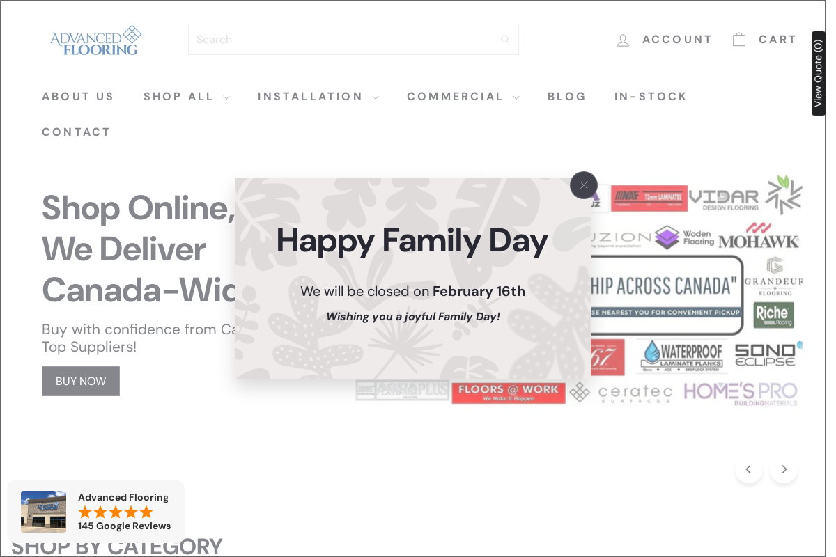 ADVANCED FLOORING homepage screenshot