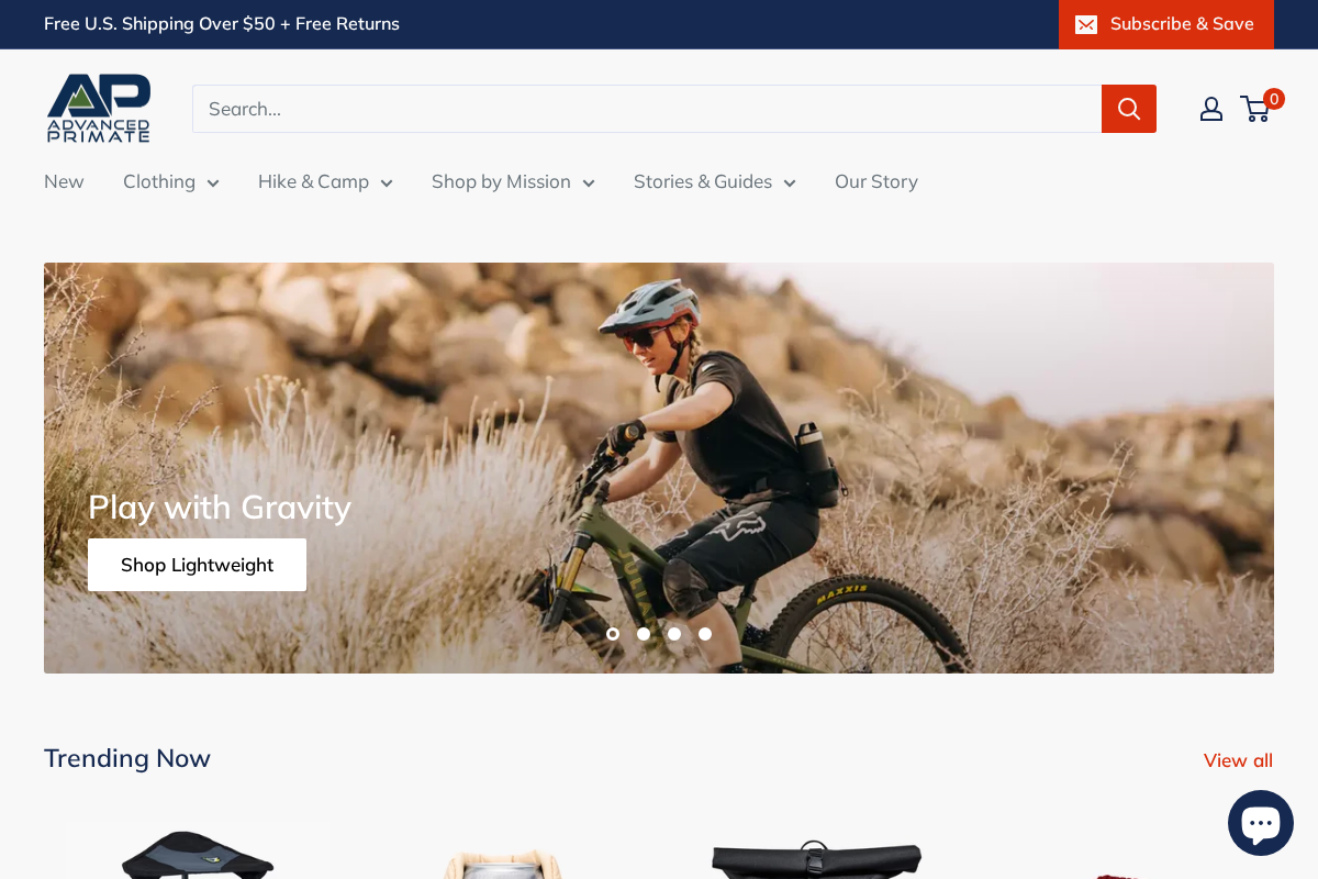 advancedprimate.com homepage screenshot