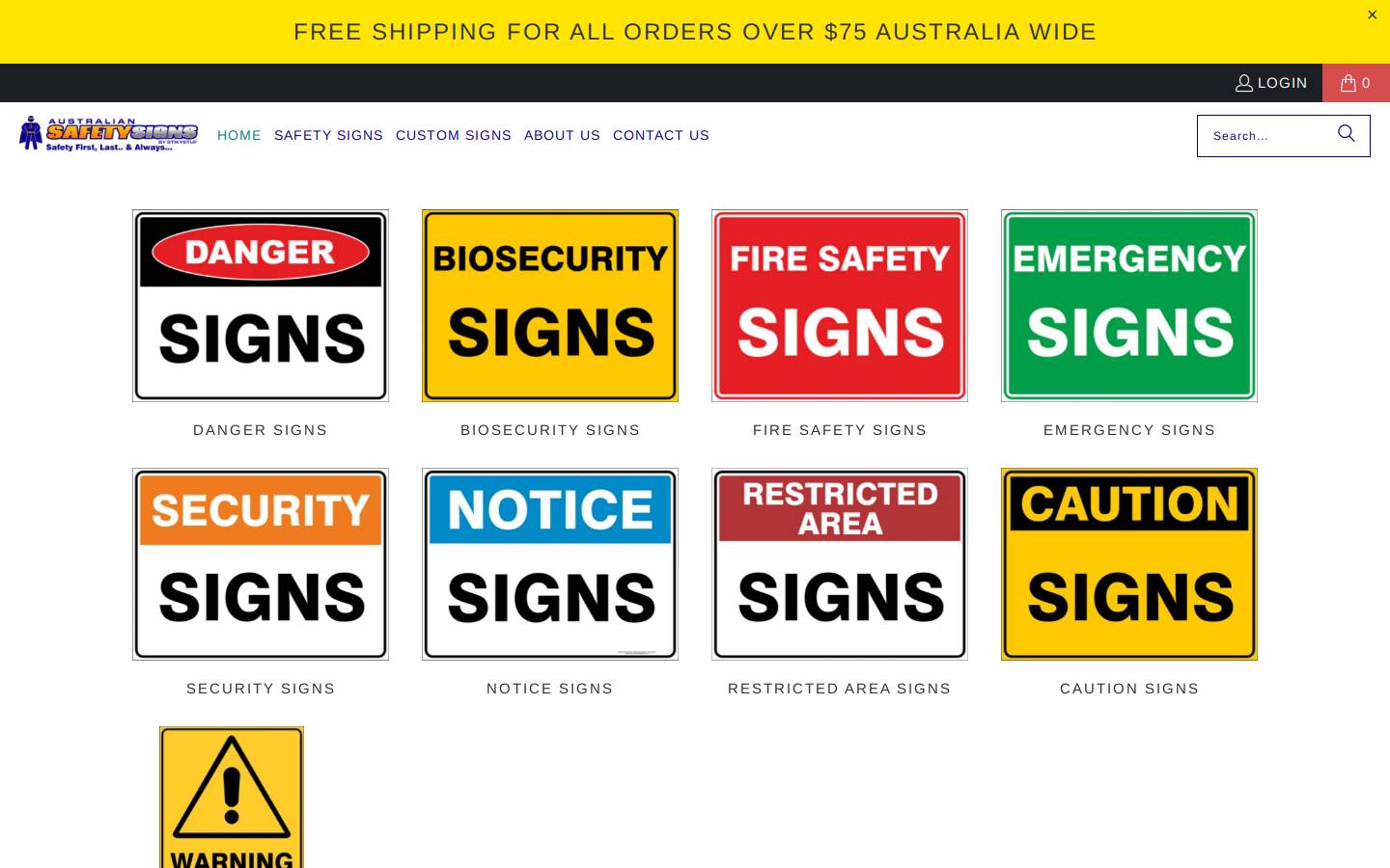 advancedsafetysigns.au homepage screenshot