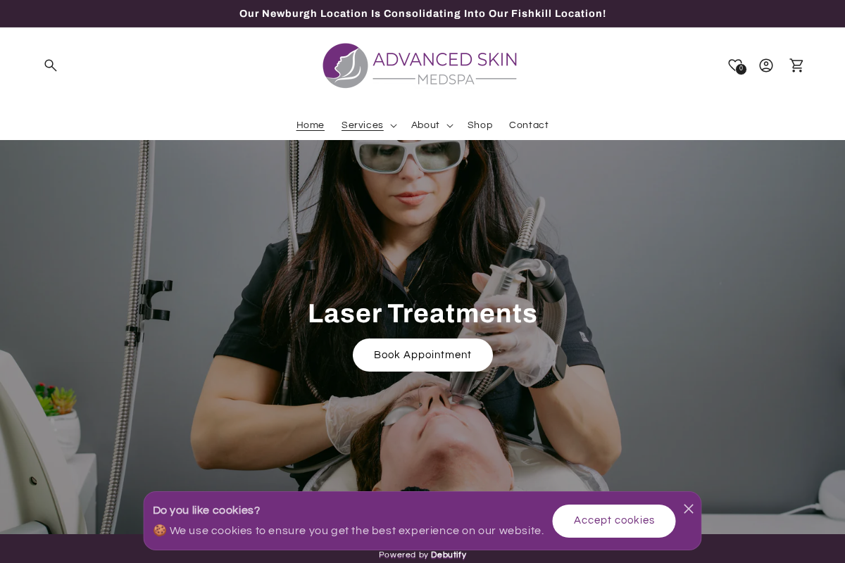 Advanced Skin Medspa NY homepage screenshot