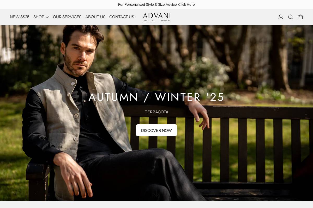 Advanilondon homepage screenshot