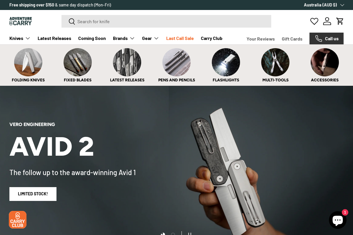 Adventurecarry homepage screenshot