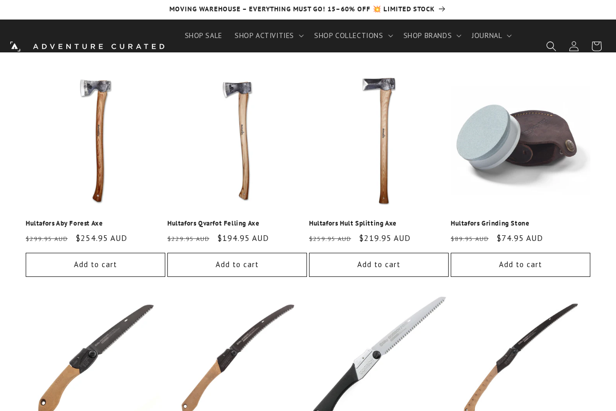 ADVENTURE CURATED homepage screenshot