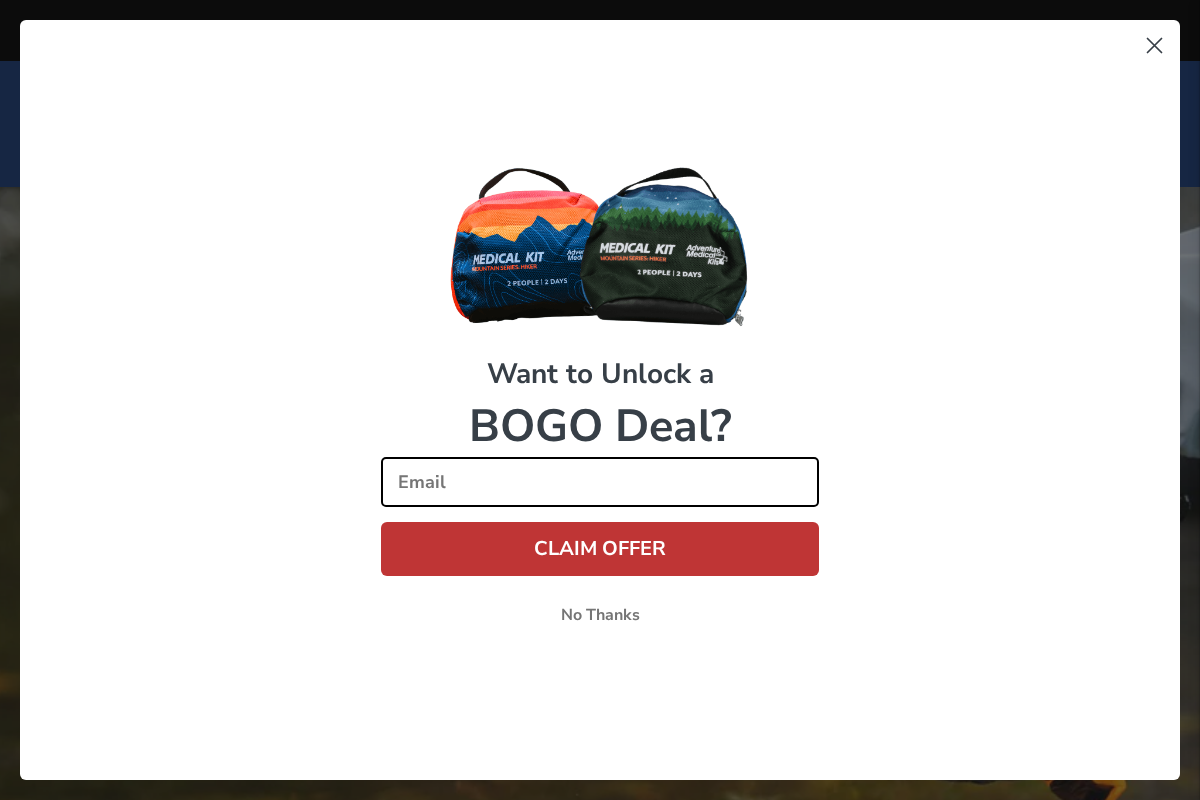 Adventure Medical Kits homepage screenshot