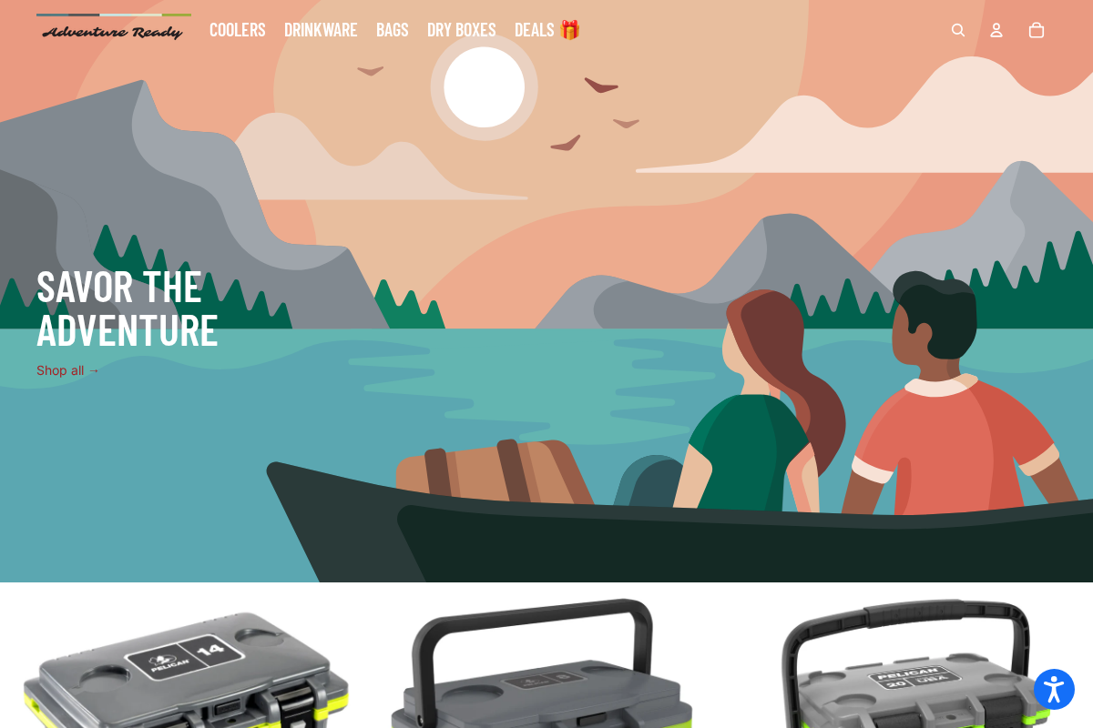 Adventure Ready homepage screenshot