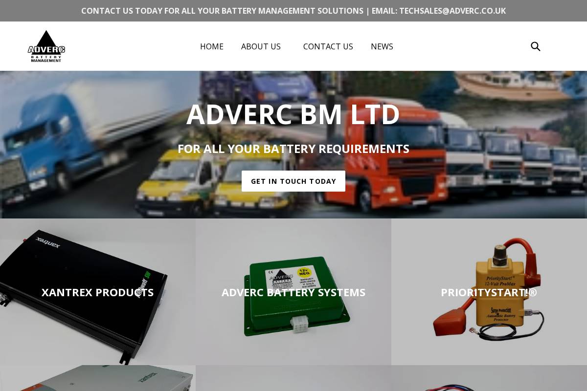 adverc.co.uk homepage screenshot