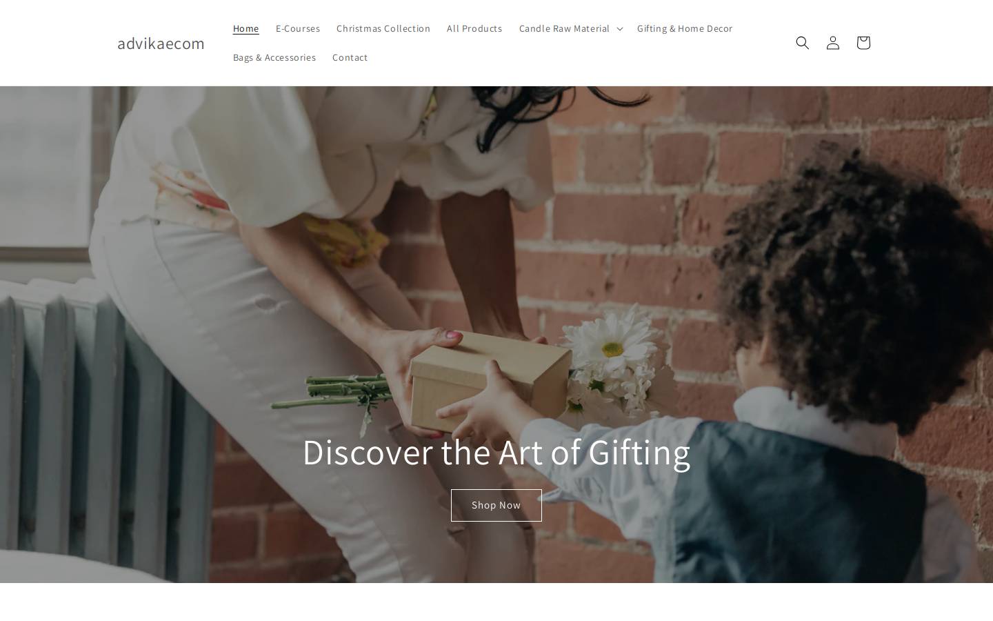 advikaecom.com homepage screenshot
