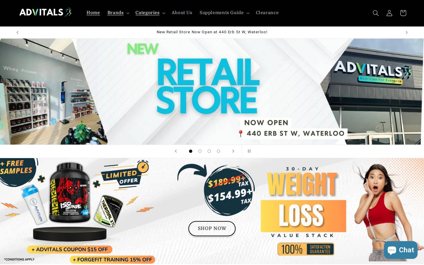 advitals.ca homepage screenshot