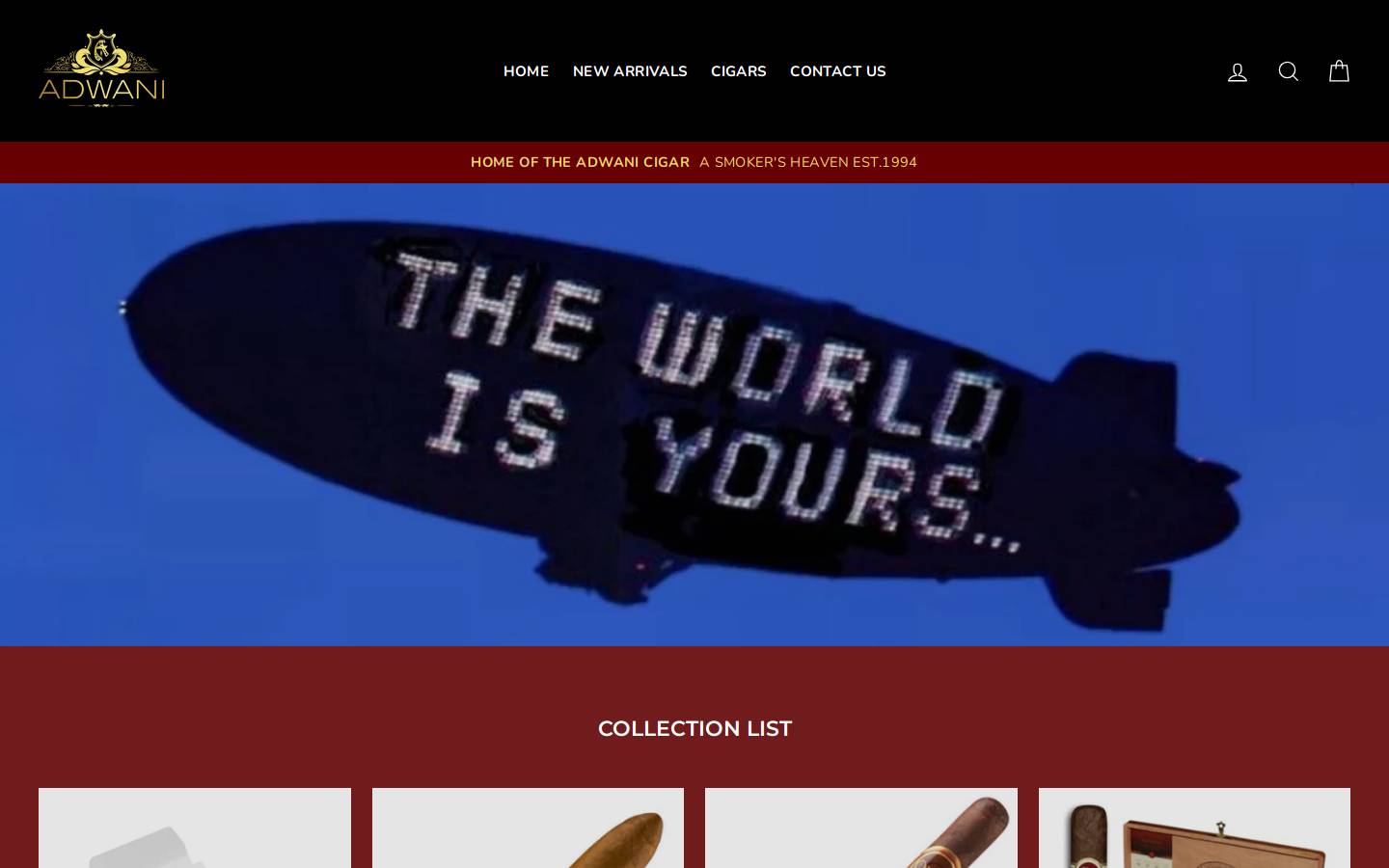 adwanicigar.com homepage screenshot