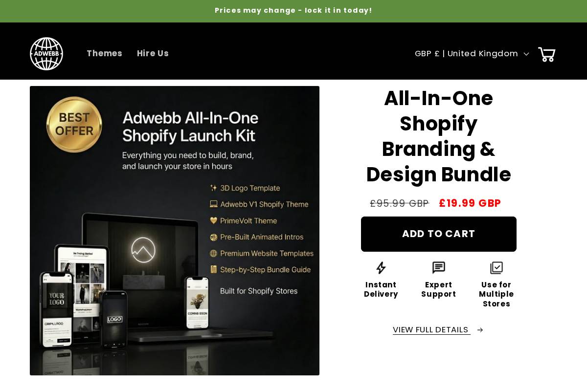 Adwebb homepage screenshot