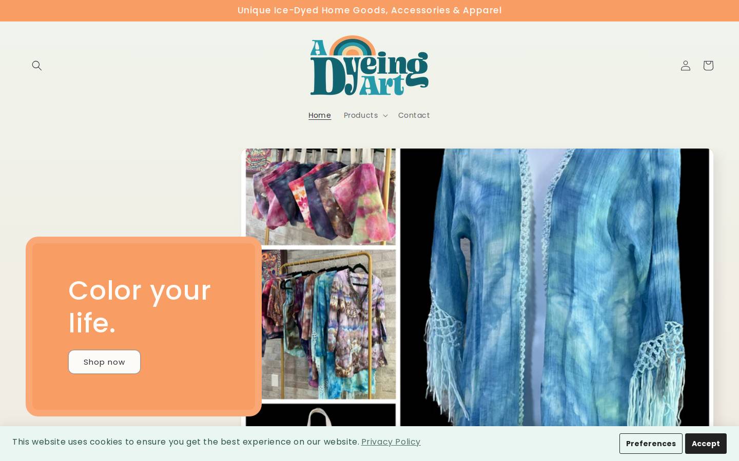 adyeingartfl.com homepage screenshot