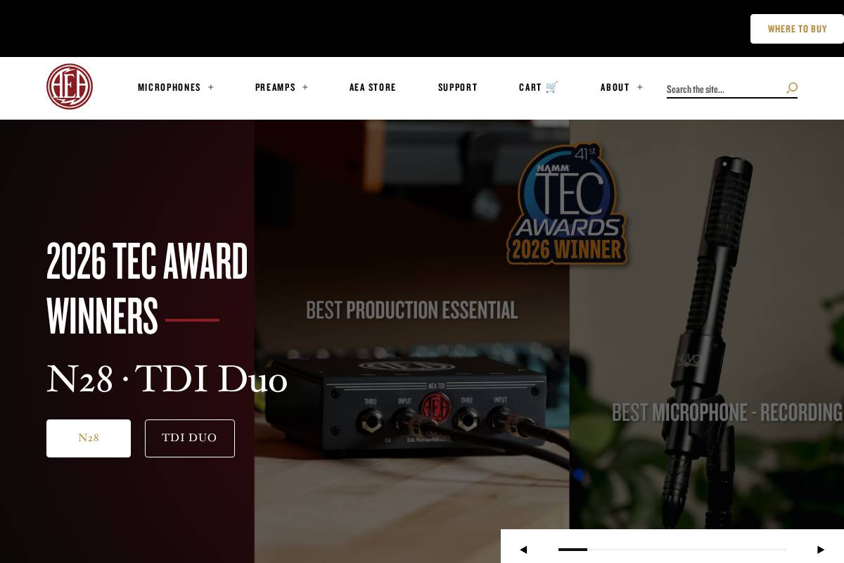 aea.store homepage screenshot