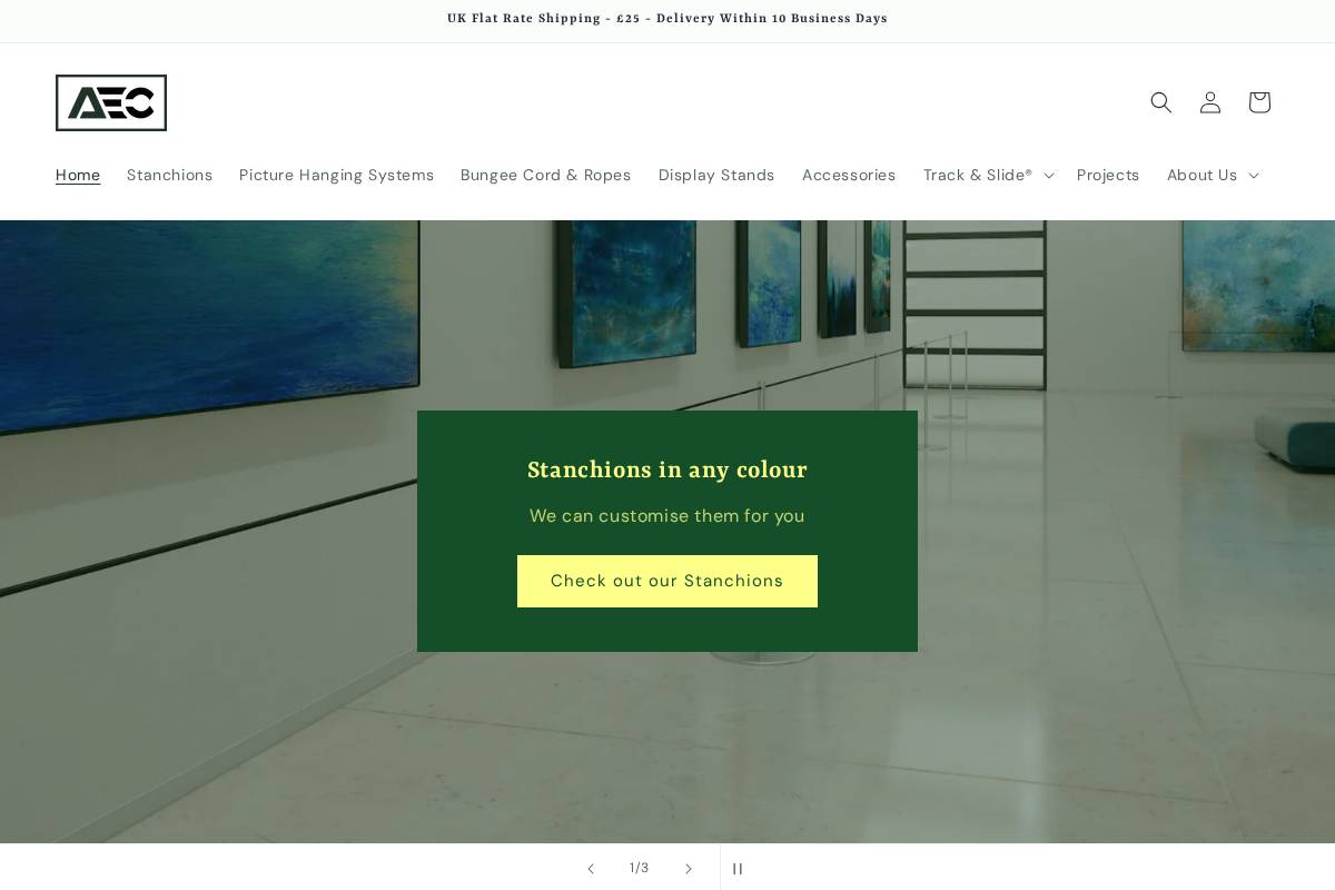 aec-products.com homepage screenshot