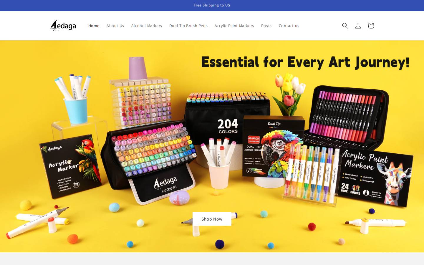 aedaga.com homepage screenshot