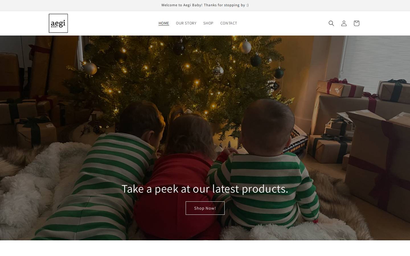 aegibaby.com homepage screenshot