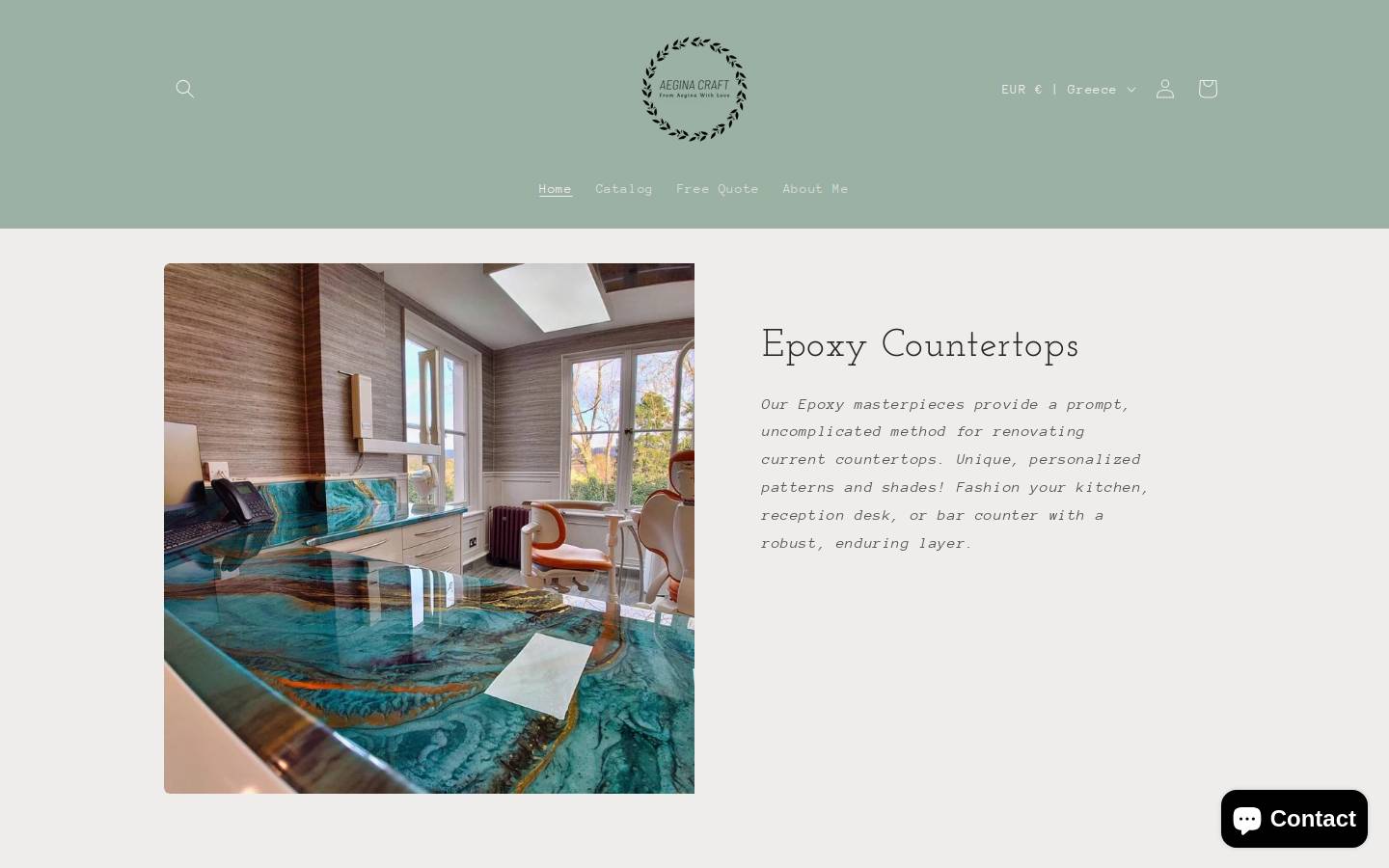 aeginacraft.com homepage screenshot