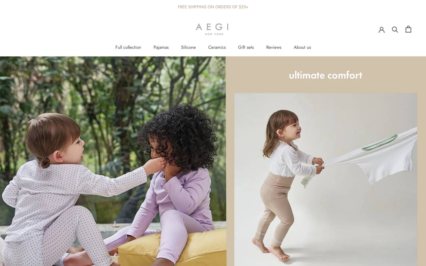aeginy.com homepage screenshot
