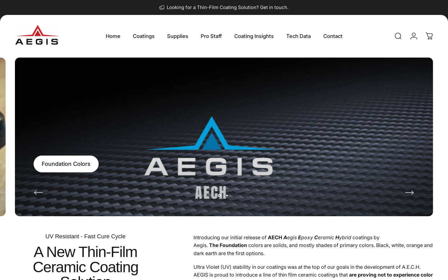 aegisthinfilm.com homepage screenshot